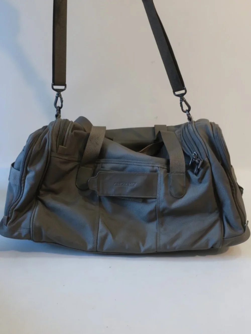 Mens Andiamo Gray Large Nylon Duffel/Travel Bag